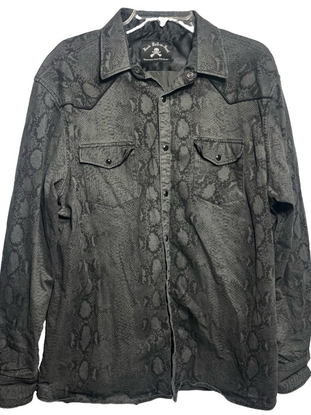 Rock Roll N Soul Men's Button Front Shirt Size 2XL